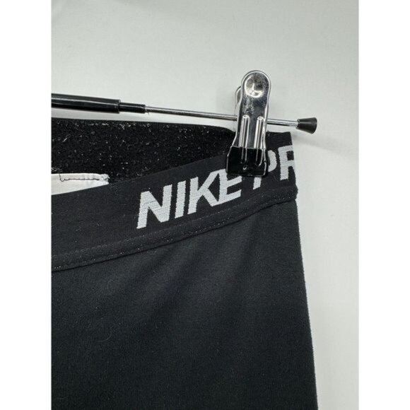 Nike Women Black Elastic Waist Straight Leg Stretch Fit Yoga Pull On Leggings M - Picture 3 of 9